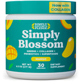 Simply Blossom frente del envase mostrando etiqueta y oferta nutricional