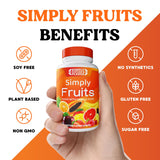 Simply Nature's Pledge ingredientes frescos junto al frasco para mostrar origen vegetal