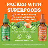 Simply Nature's Pledge ingredientes verdes como kale y espinaca frescos
