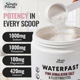 Simply Primal bebida preparada en vaso, hidratación cítrica para ayunos
