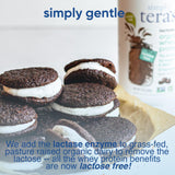 simply tera's envase 12 oz junto a regla para referencia de tamaño