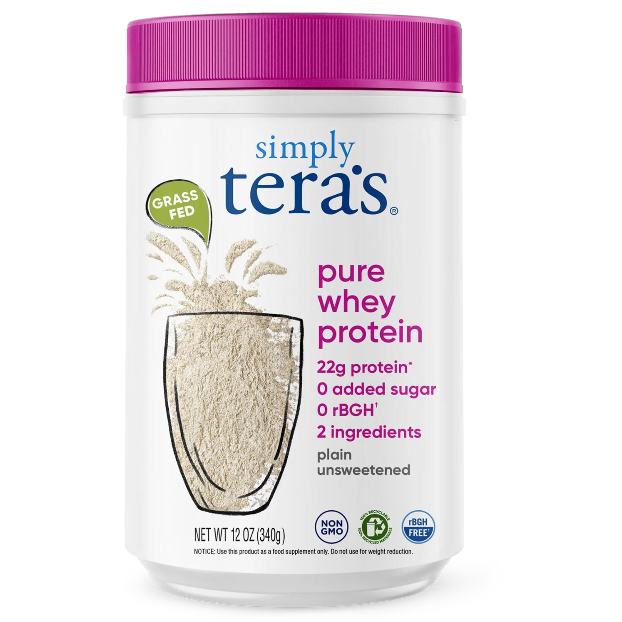 simply tera's frente del envase mostrando diseño y claridad de ingredientes