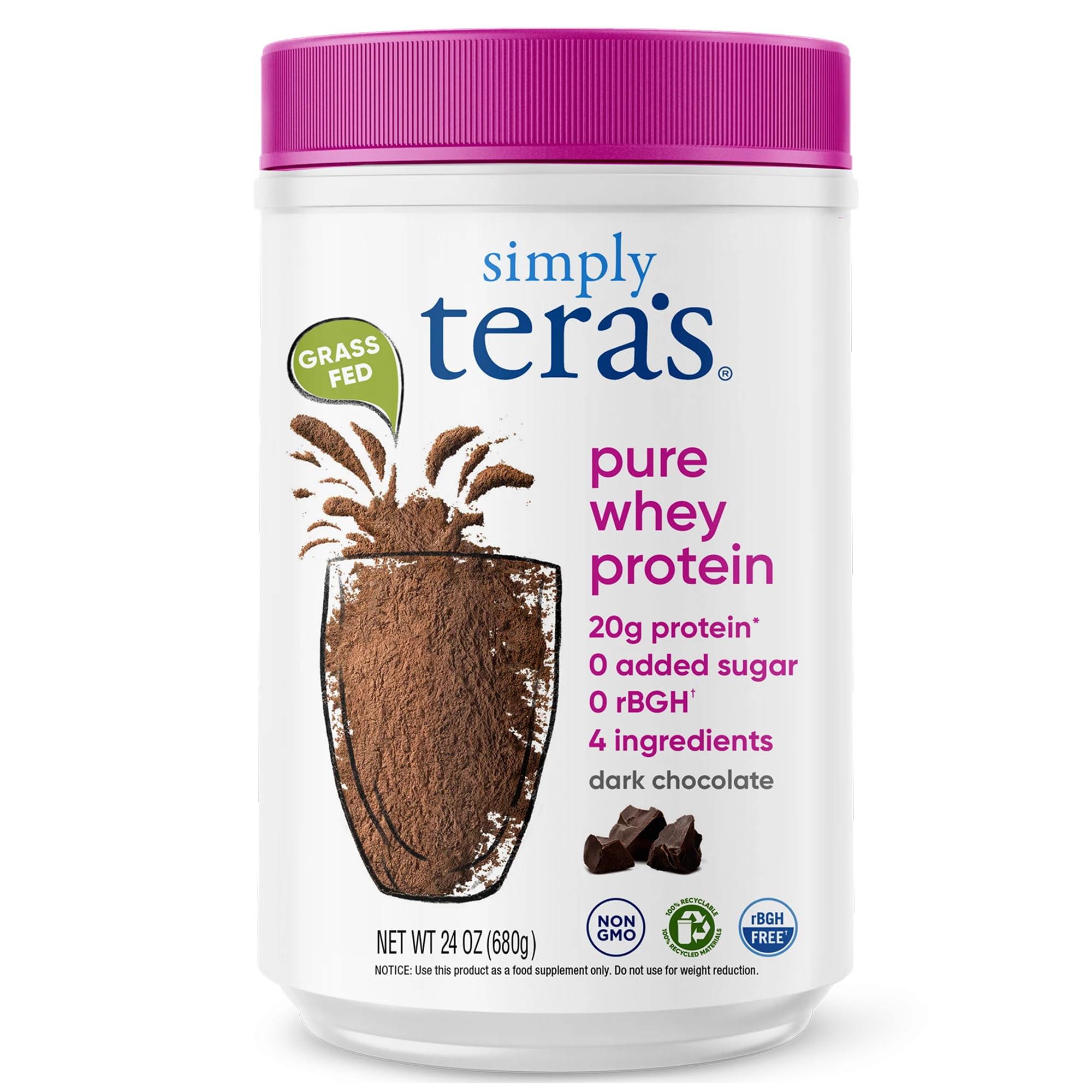 simply tera's frente del paquete mostrando diseño y beneficios claros