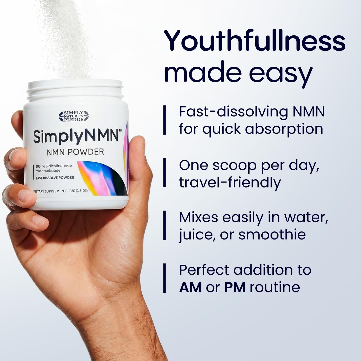 Simply Nature's Pledge demostración sublingual para administración rápida