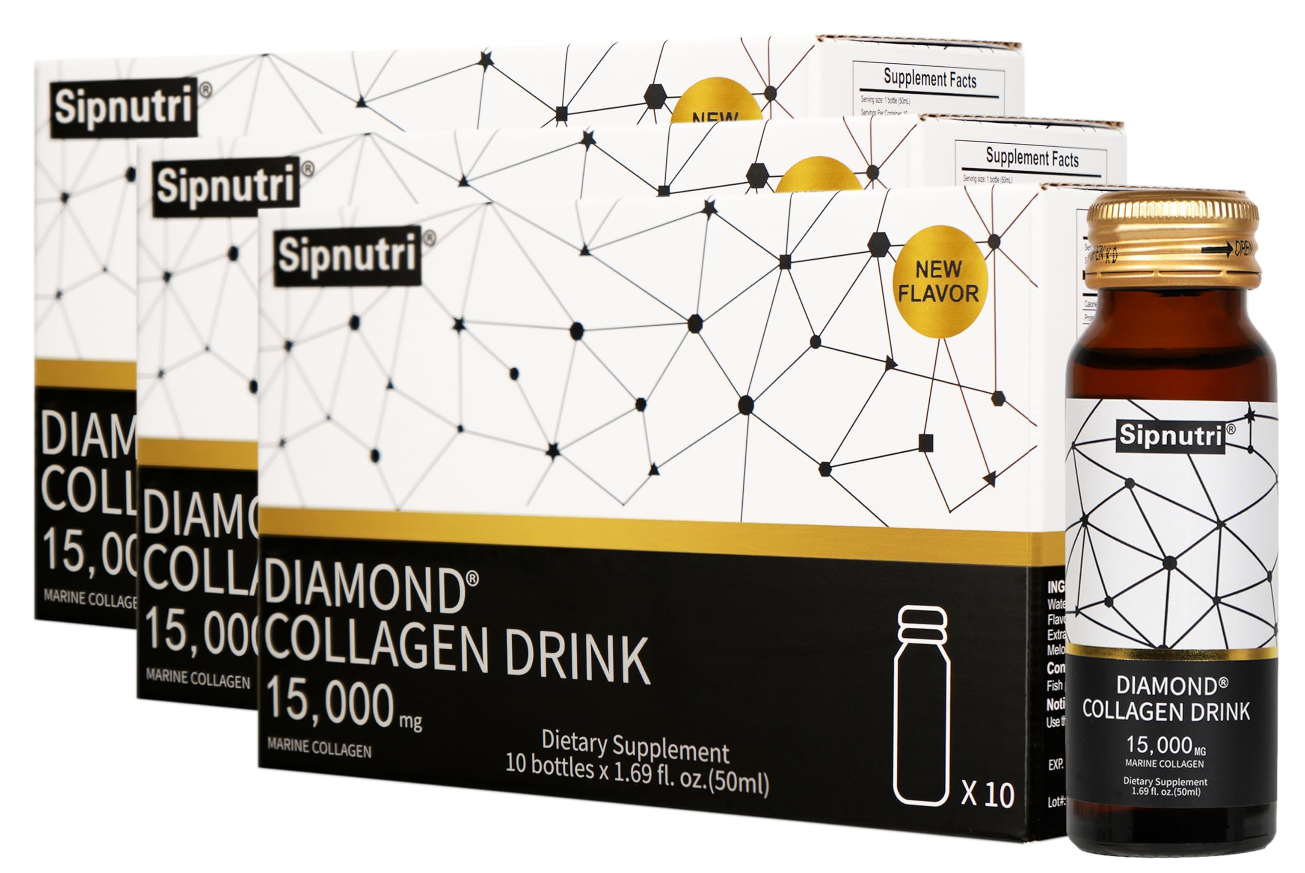 Sipnutri vial frontal mostrando el envase y ventaja de consumo rápido