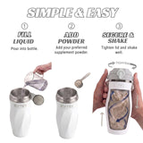 Sipter boca ancha con hielo y fruta, facilita añadir ingredientes y limpiar