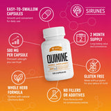 SIRUNES comparación de tamaño en mano para visualizar dosis de 500 mg por cápsula