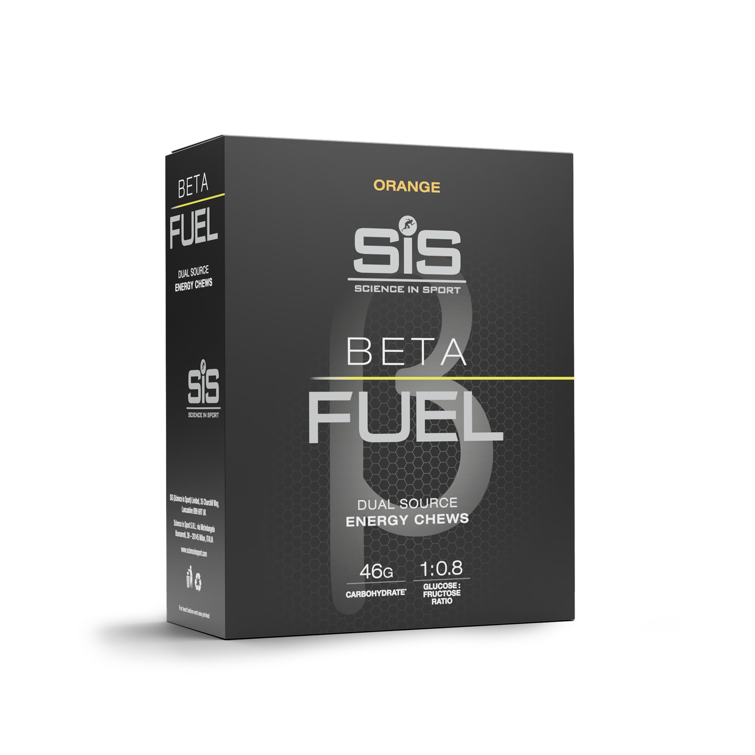 Science in Sport chew en mano lista para consumir durante entrenamiento