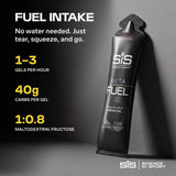 Science in Sport gel BETA Fuel comparado con botella, idea clara del tamaño compacto