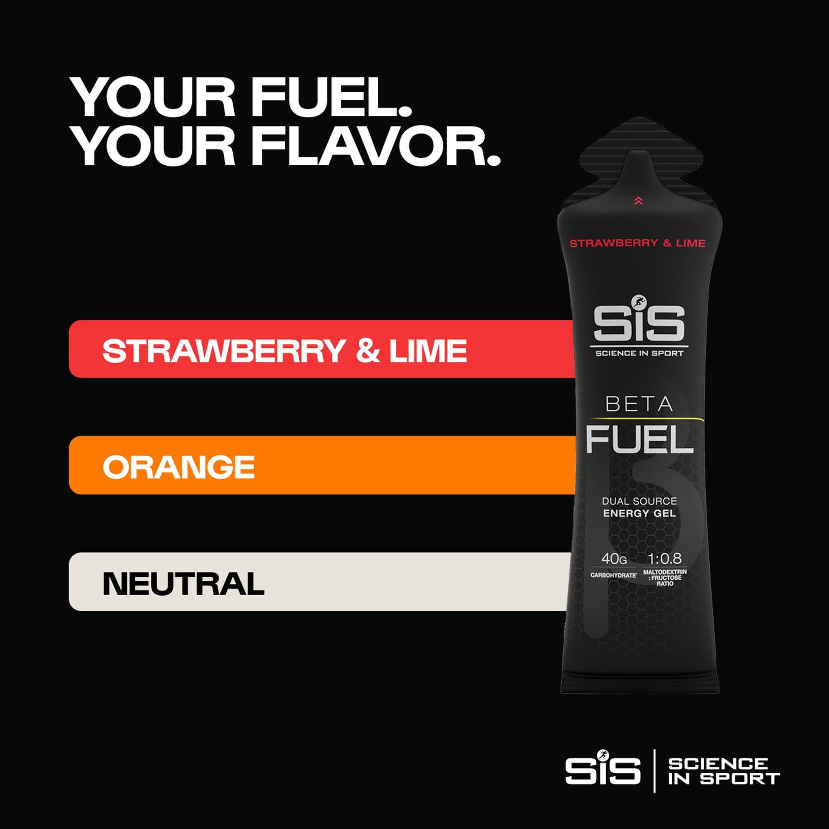 Science in Sport gel junto a una regla para comparar tamaño y portabilidad