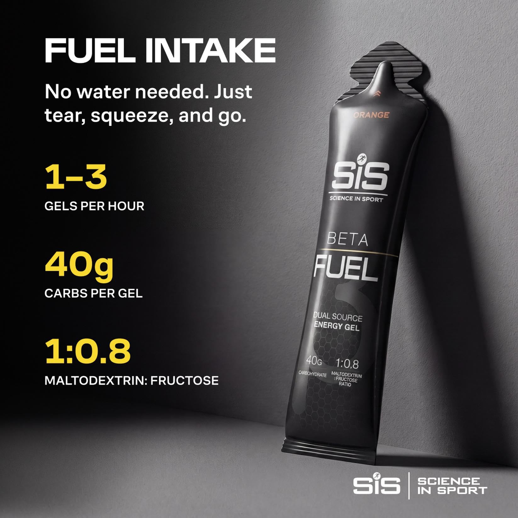Science in Sport gel en mano durante esfuerzo, fácil apertura y uso inmediato