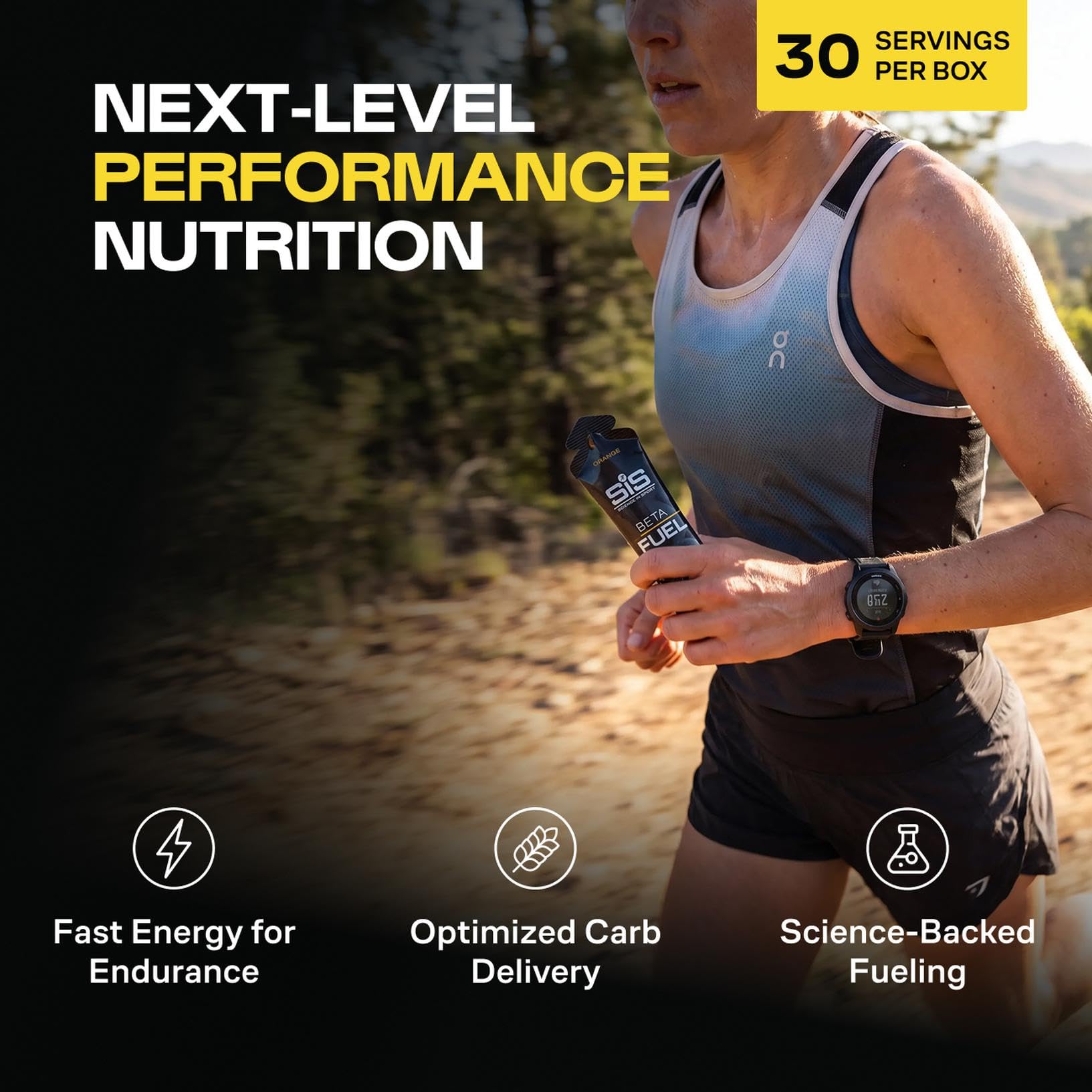 Science in Sport BETA Fuel Gel sobre individual listo para consumir en carrera