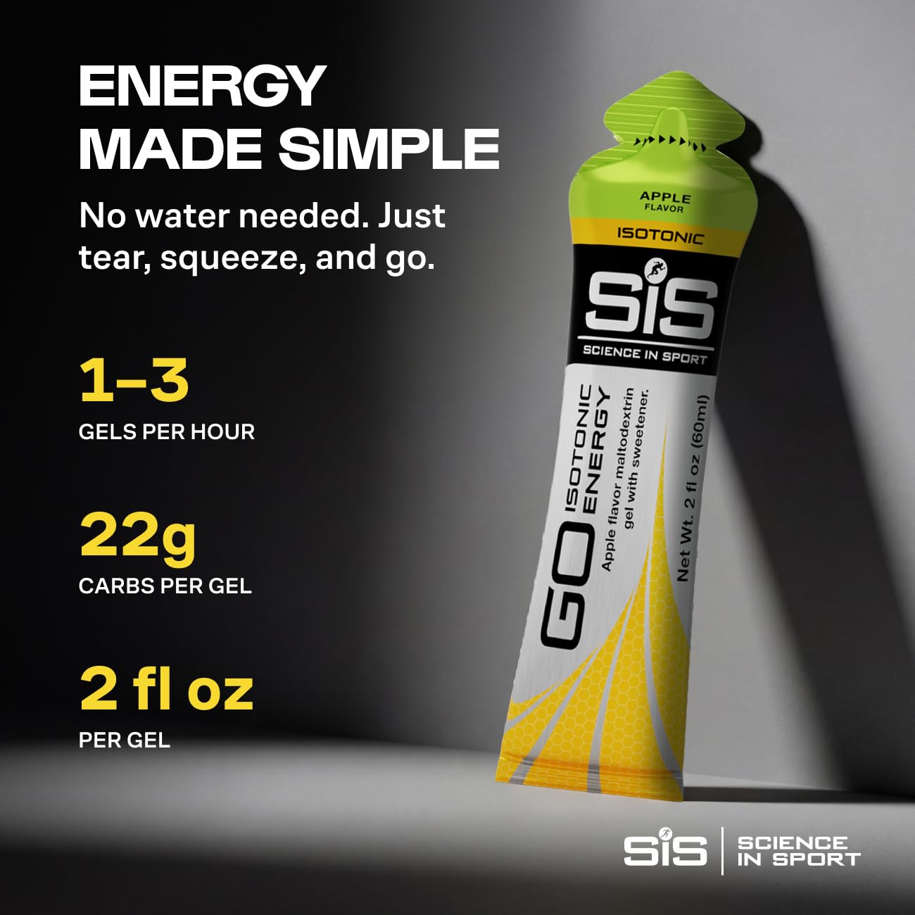 Science in Sport etiqueta con certificaciones y datos nutricionales visibles, confianza en calidad