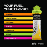 Science in Sport gel en uso por ciclista en ruta, aporte rápido de carbohidratos