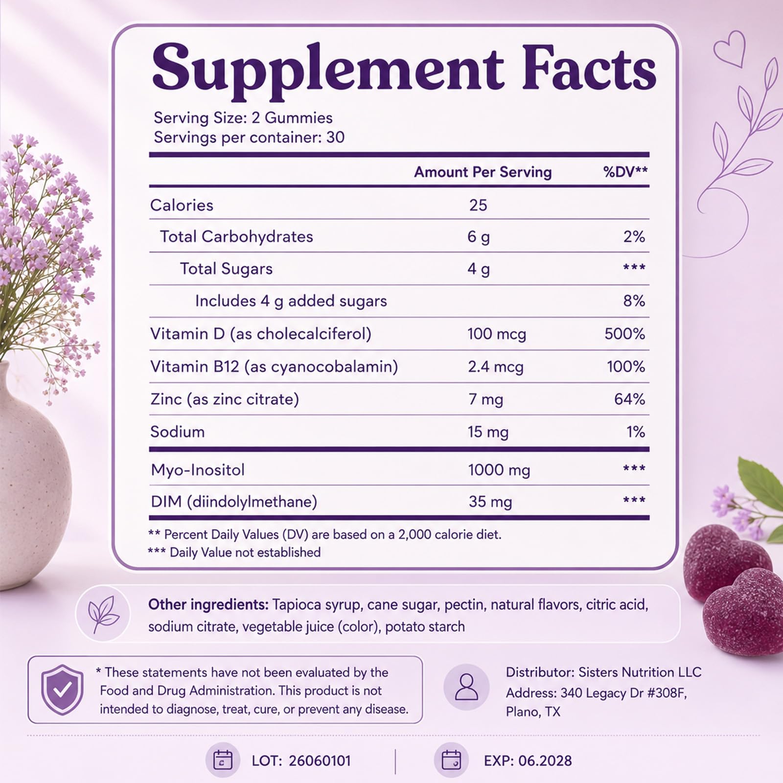 Sisters Nutrition gomitas en mano listos para consumo fácil diario