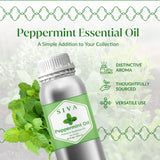 SIVA ORGANICS aceite de menta en difusor indicando aroma fresco en casa, beneficio: ambiente revitalizante