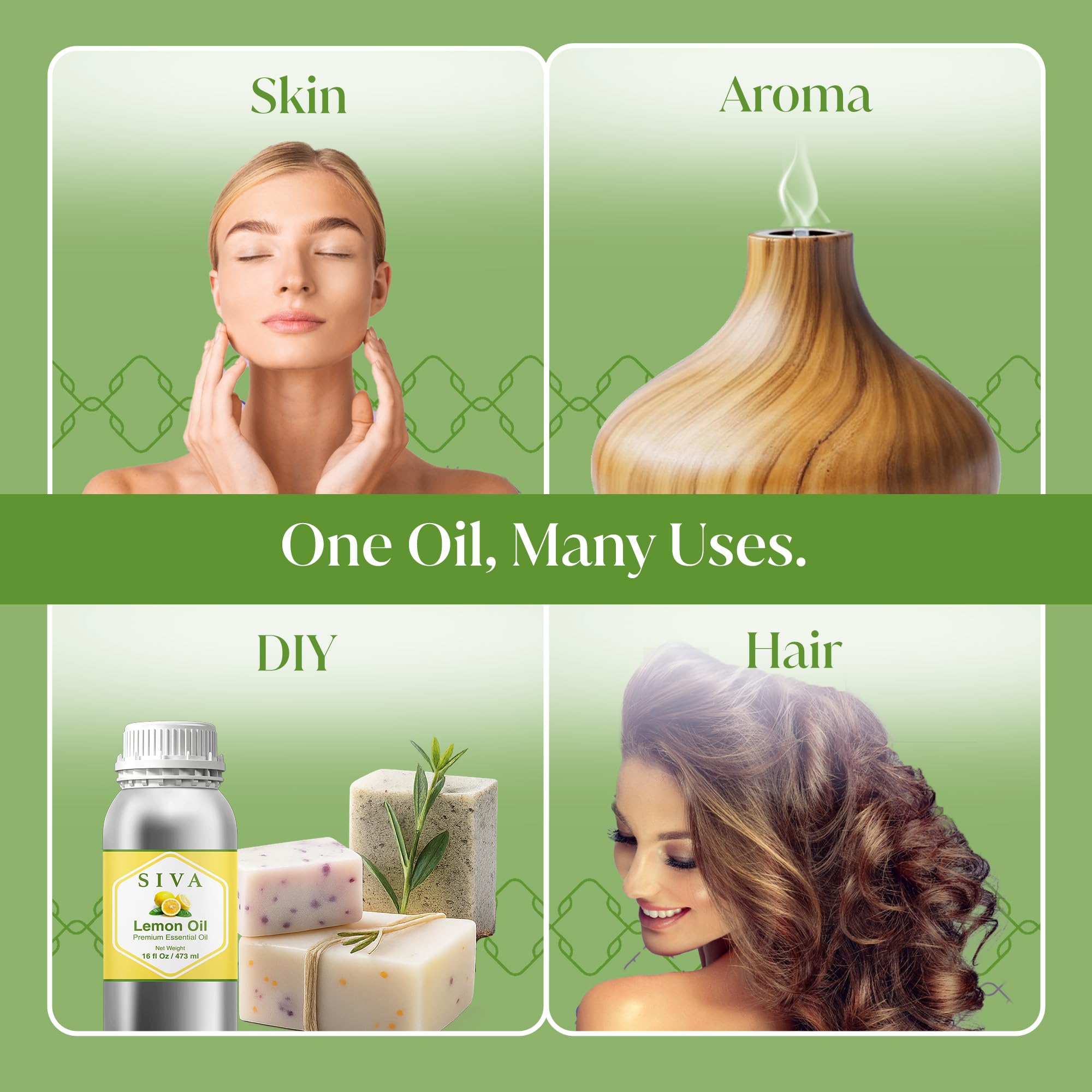 SIVA ORGANICS mezclado con aceite portador listo para masaje o cuidado