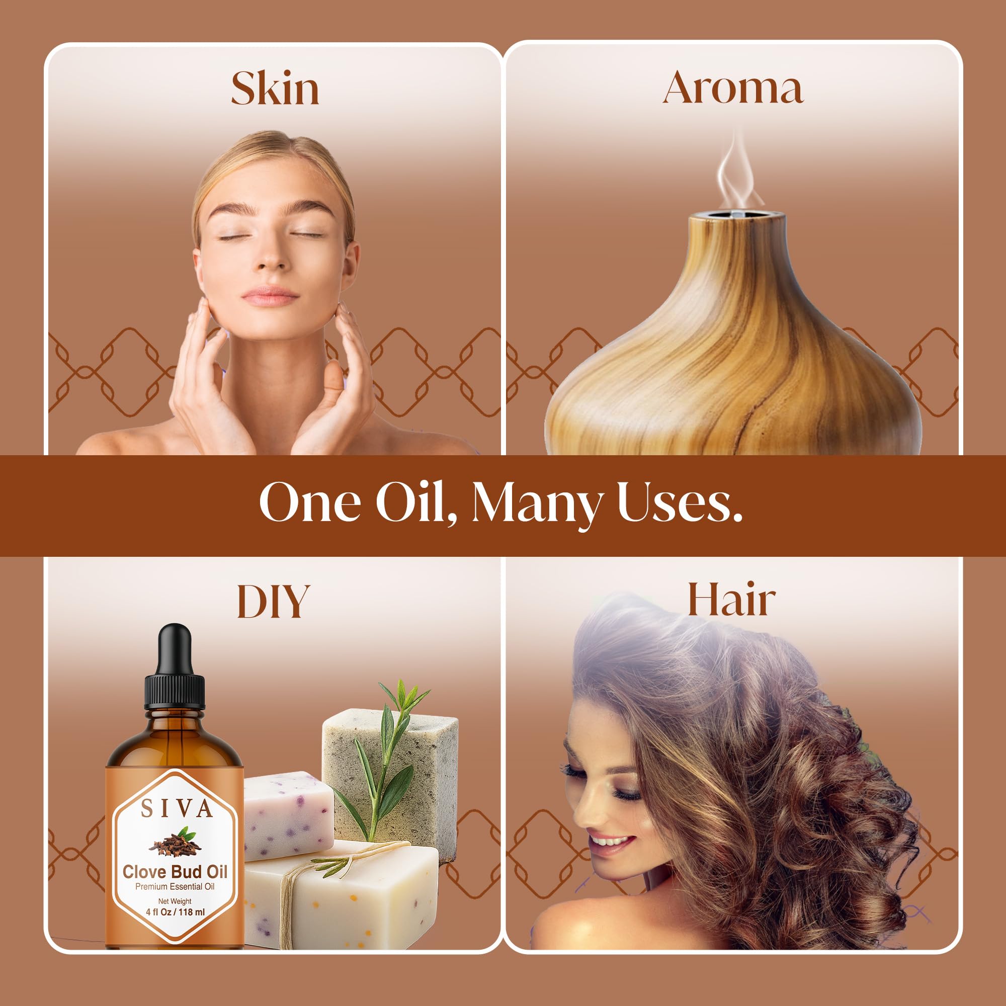 SIVA ORGANICS mezcla con aceite portador lista para masaje capilar
