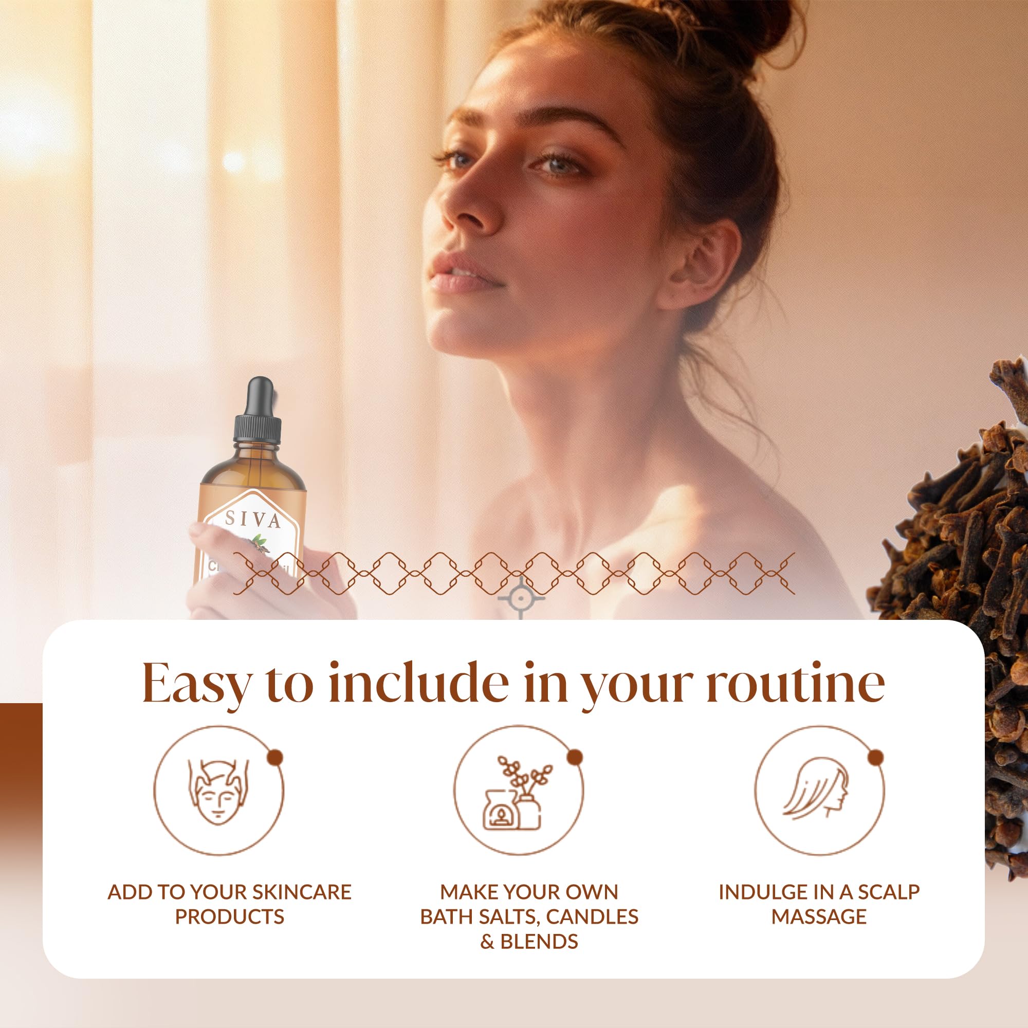 SIVA ORGANICS comparación de tamaño 118 ml para referencia visual