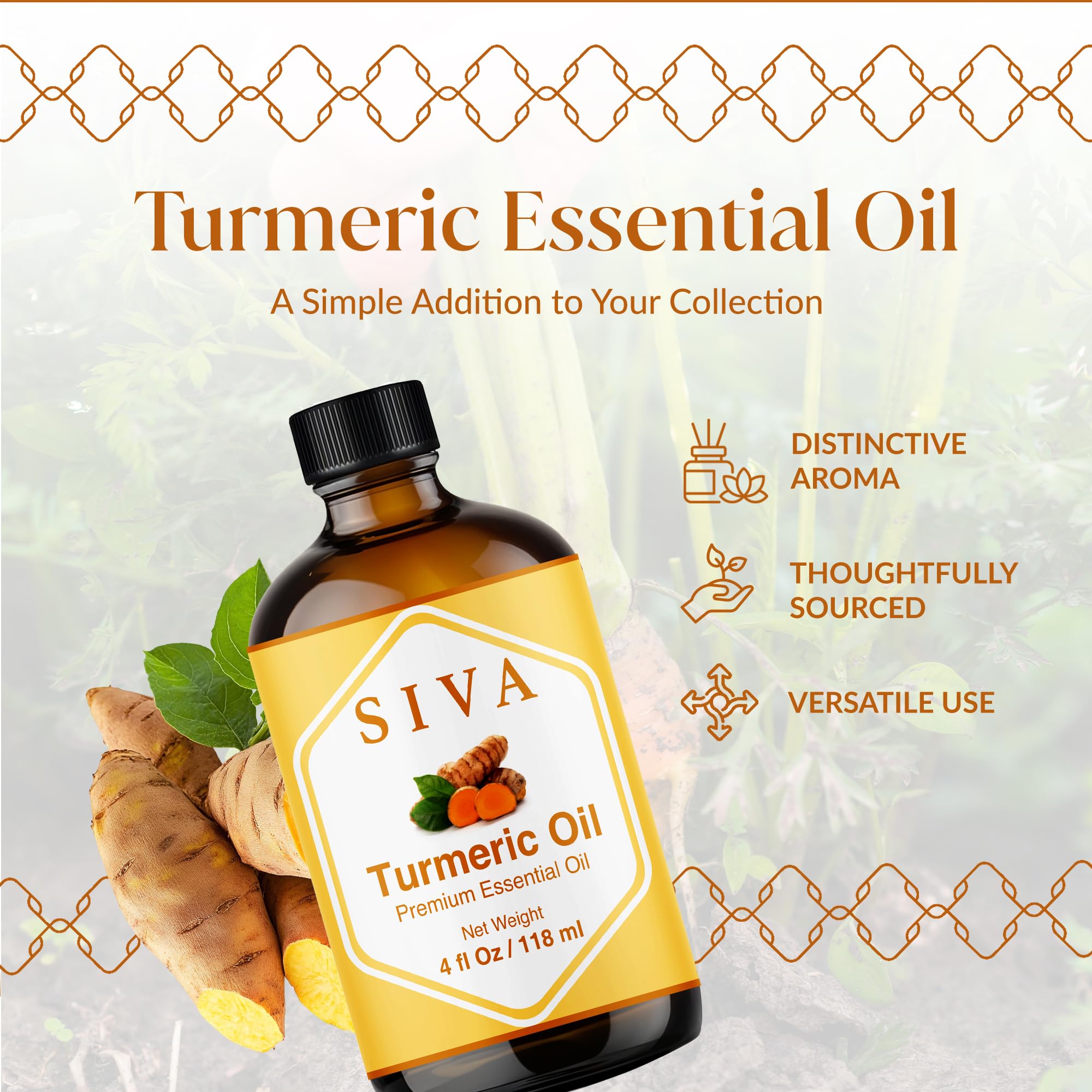 SIVA ORGANICS textura del aceite mostrando color y brillo natural