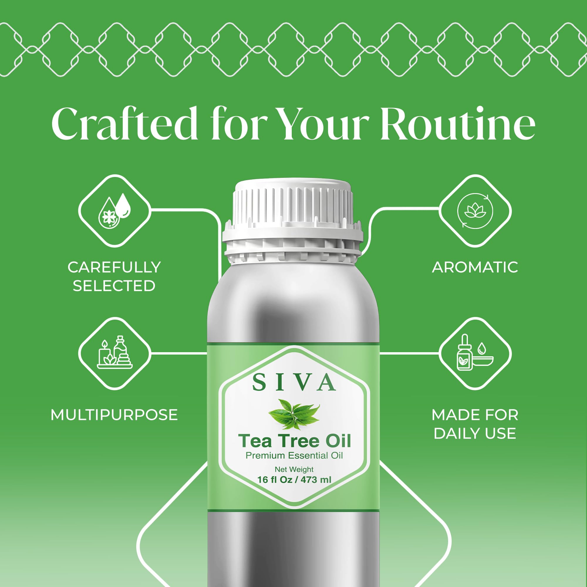 Siva Tea Tree gota y textura del aceite para mezclas DIY seguras