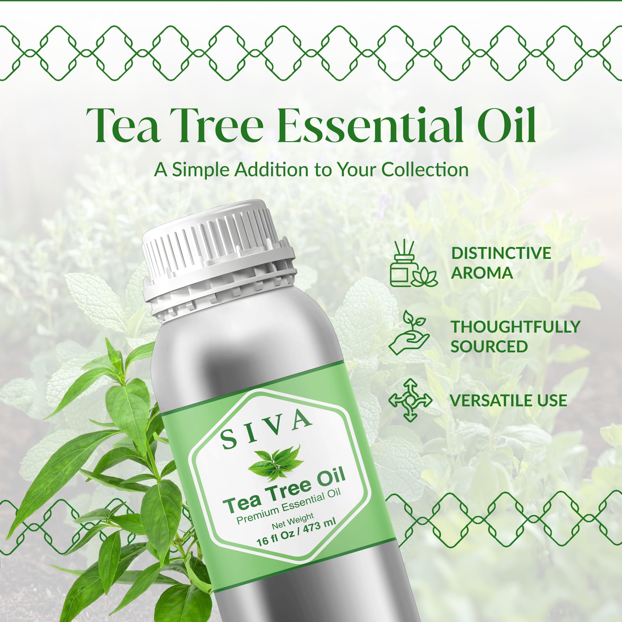 Siva Tea Tree en difusor encendido ambientando habitación