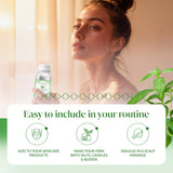 Siva Tea Tree junto a objetos para mostrar escala y volumen