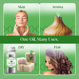 Siva Tea Tree primer plano de etiqueta con nombre y contenido