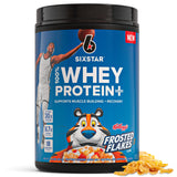 Six Star envase frontal Frosted Flakes mostrando sabor y porciones