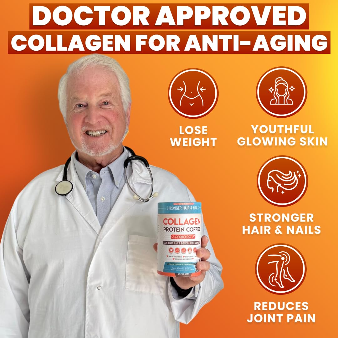 Skinny Coffee SuperBoost polvo textura cercana que sugiere mezcla instantánea y pureza