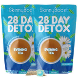 SkinnyBoost frontal del paquete mostrando 28 días y beneficios