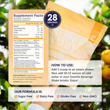 SkinnyFit etiqueta con lista de ingredientes limpios y sin gluten