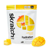 Skratch Labs frontal del envase mostrando sabor mango y 20 servicios