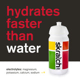 Skratch Labs polvo de fresa limonada detalle de textura y mezcla sin grumos