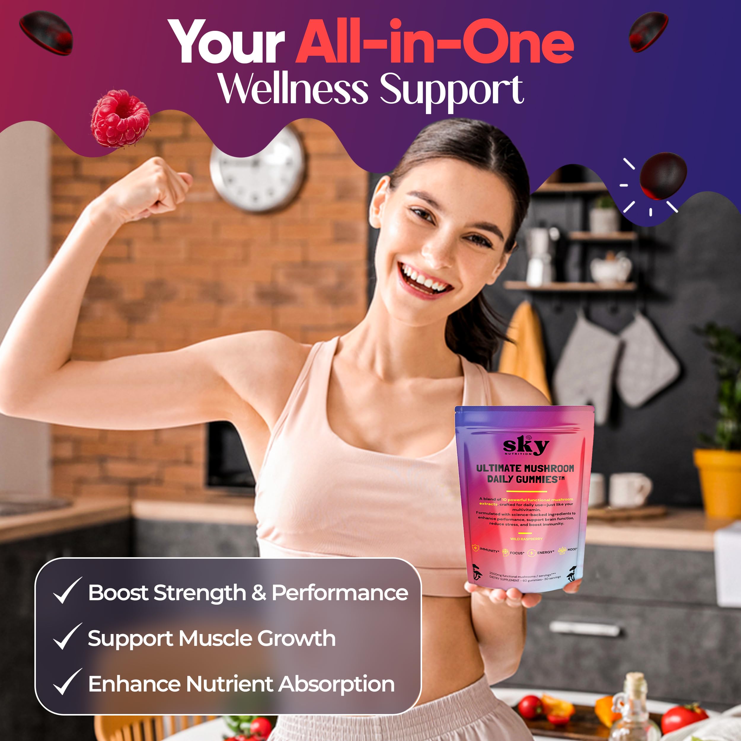 SkyNutrition tapa y sello de seguridad garantizando frescura del producto