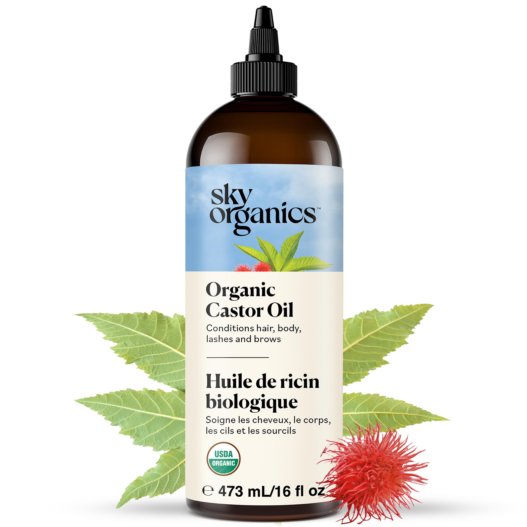 Sky Organics frasco 16oz mostrando presentación y volumen del producto