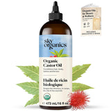 Sky Organics textura del aceite de ricino, aspecto denso y nutritivo