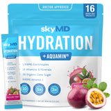 SkyMD frente del empaque mostrando sabor pasión frutal y beneficios