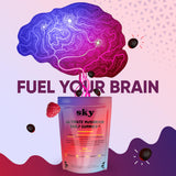 SkyNutrition gomitas abiertas en plato para ver forma y color frambuesa