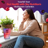 presentación del envase SkyNutrition mostrando 60 gominolas en primer plano