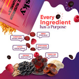 frasco SkyNutrition abierto con gominolas accesibles para consumo diario