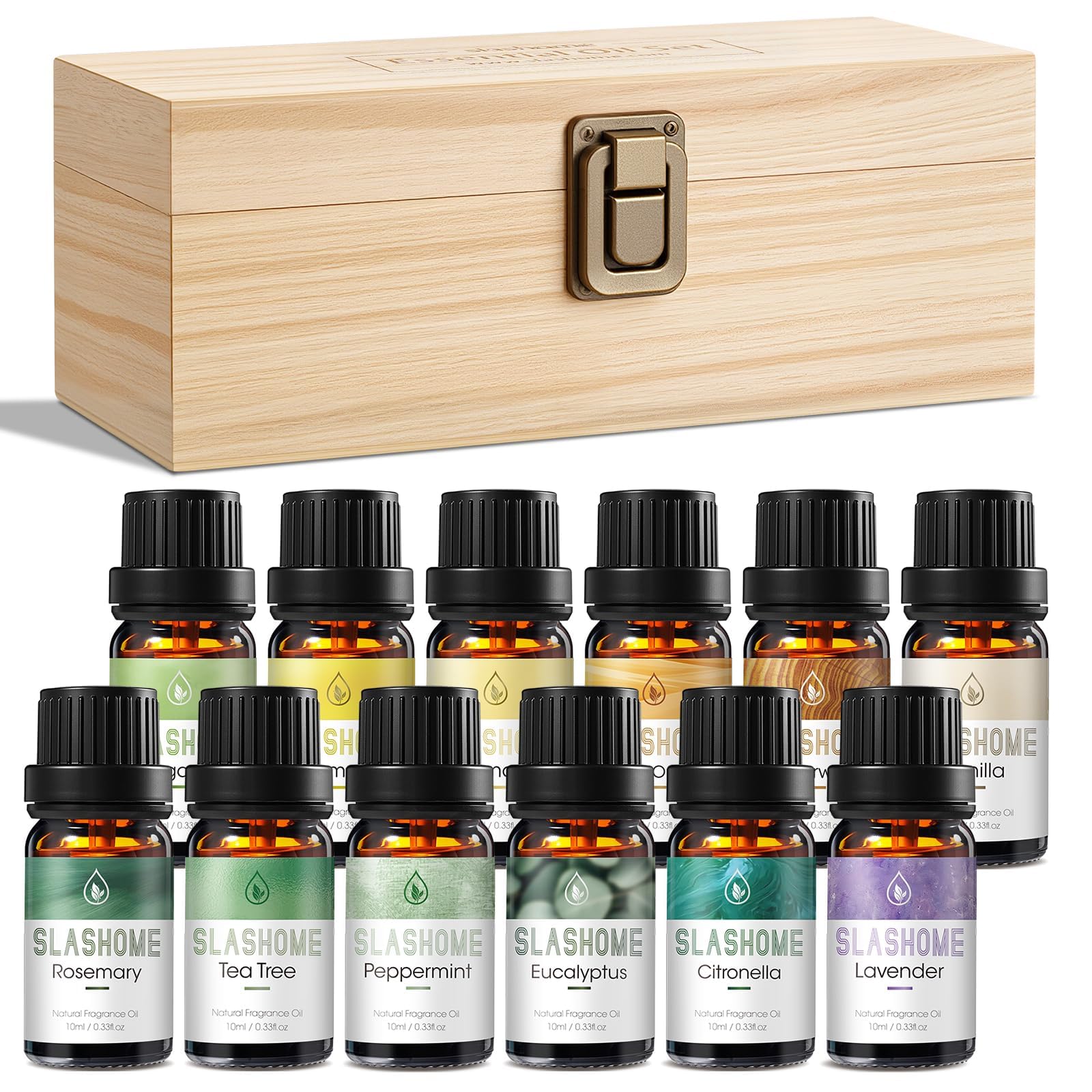 slashome caja de madera elegante que protege las 12 botellas y facilita el almacenamiento