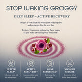 Sleep Habits bote Restore en mesita junto a una lámpara nocturna