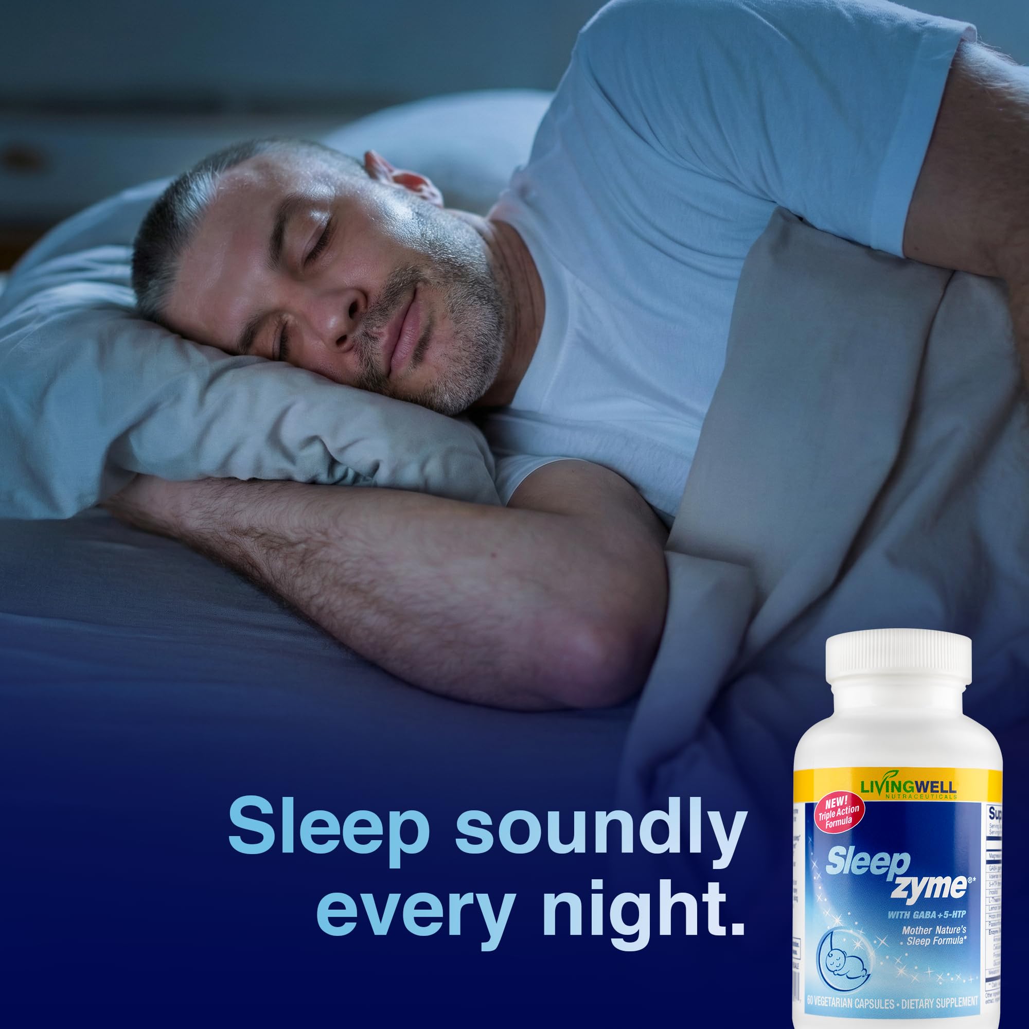 Sleepzyme cápsulas dentro del bote abierto destacando presentación práctica
