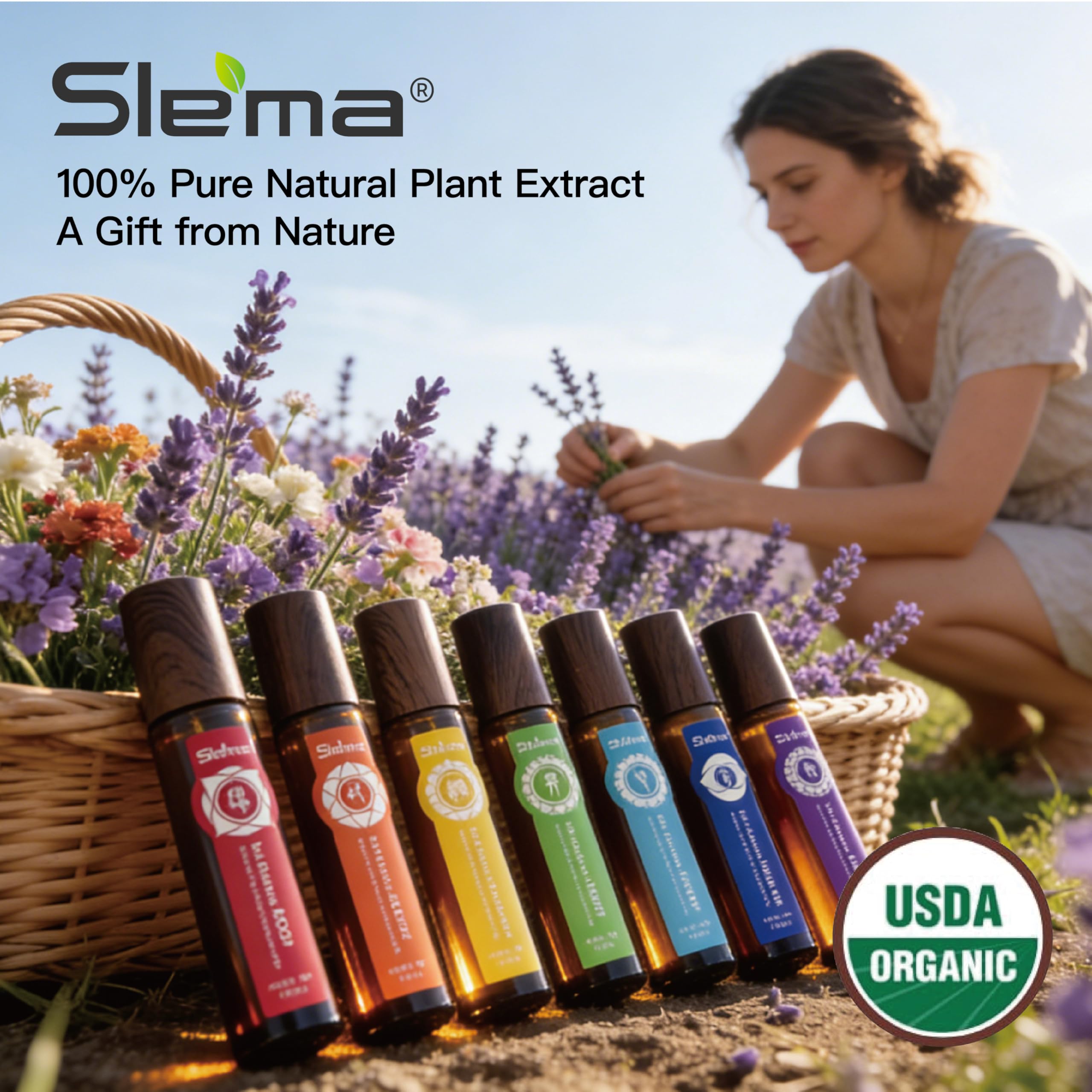 Slema ambiente relajante con roll-on usado durante práctica mindfulness