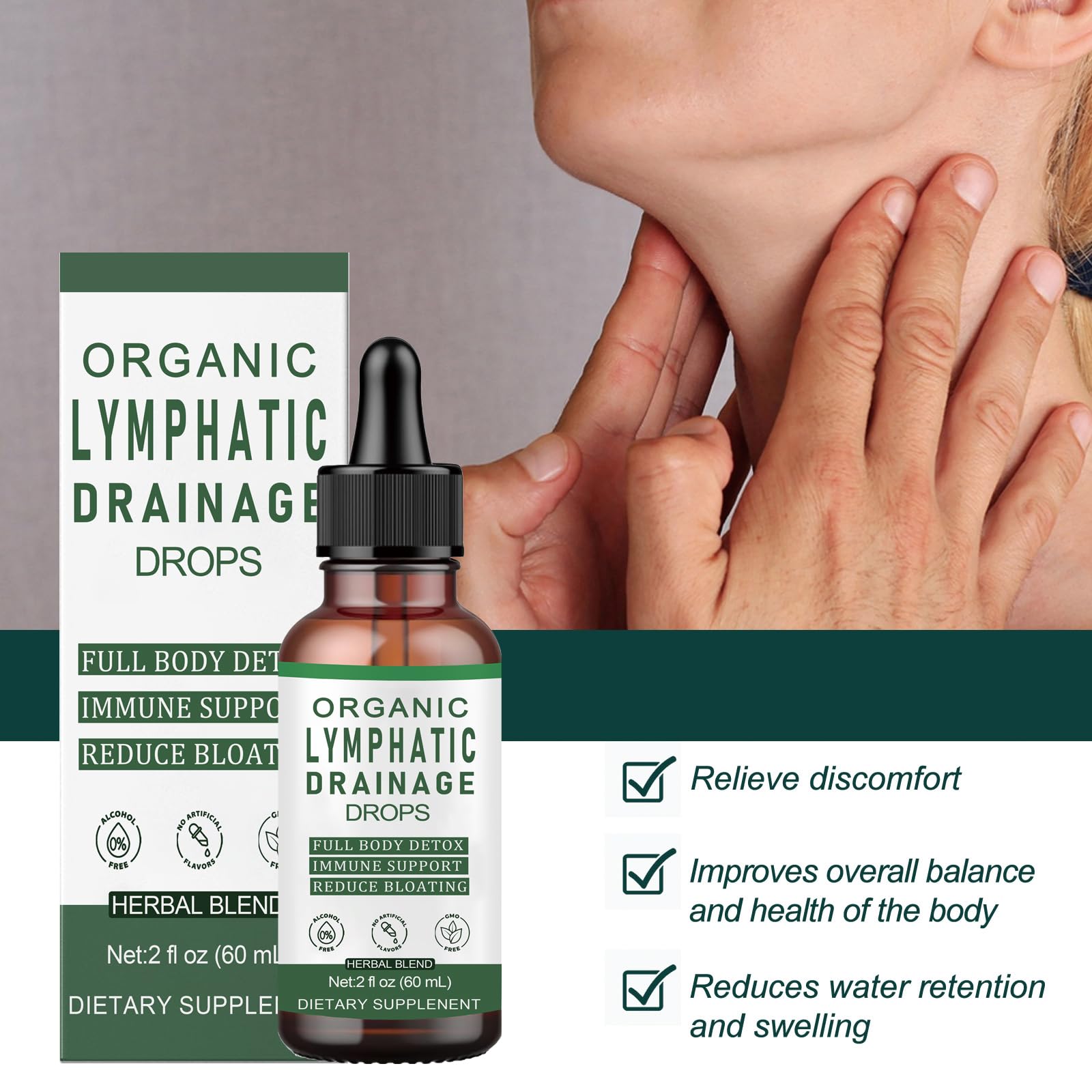 Slifthistle gotas sobre la mano mostrando textura líquida fácil absorción