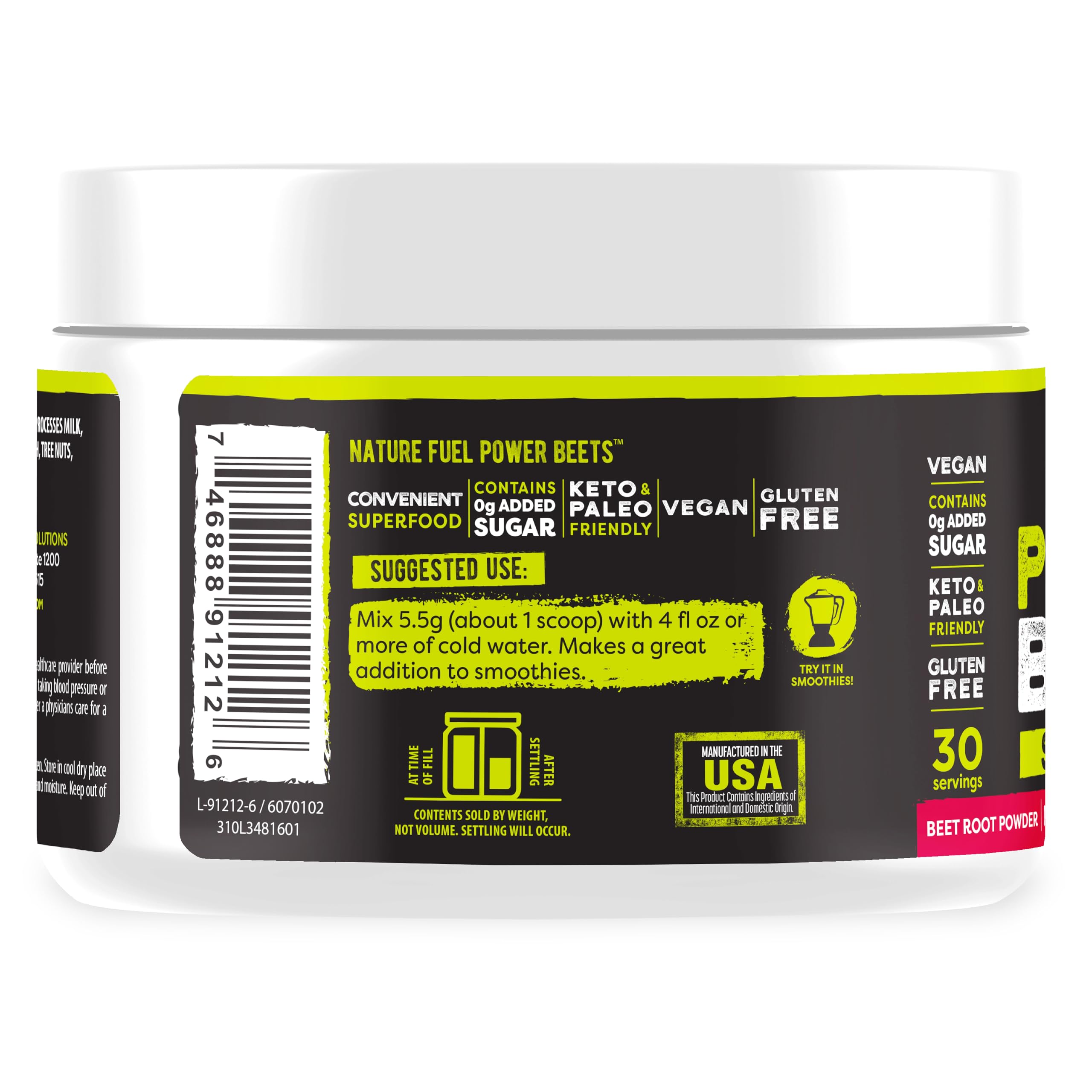 SlimFast polvo mezclado en smoothie para recuperación y sabor