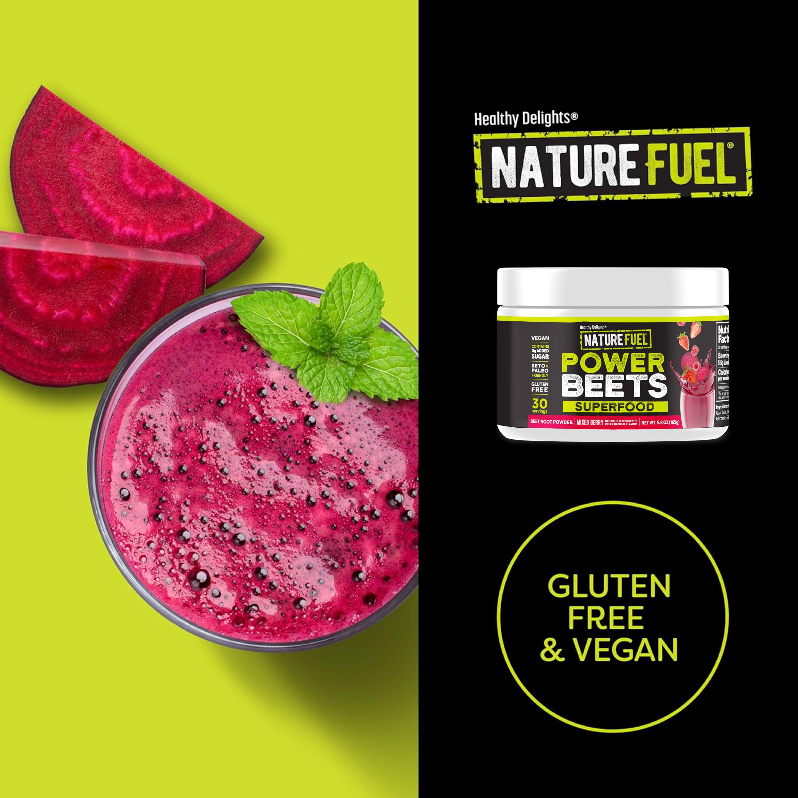 SlimFast vaso preparado con bebida roja y energía natural