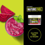 SlimFast vaso preparado con bebida roja y energía natural