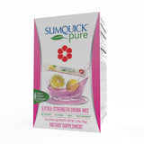 SlimQuick polvo disuelto en agua demostrando mezcla rápida y sabor